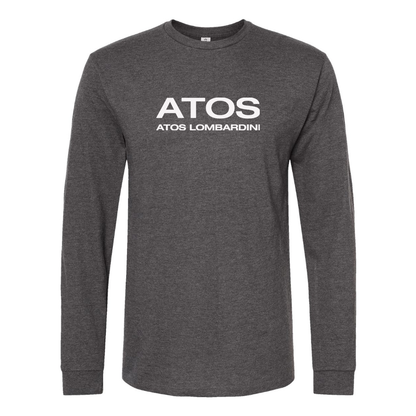 Men's Atos Lombardini  Logo Cotton Long Sleeve T-Shirt