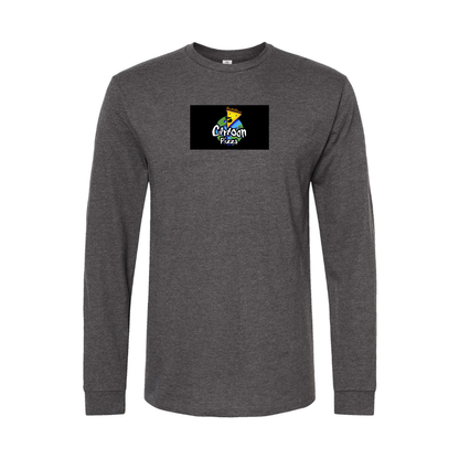 Men's Cartoon Pizza Logo Long Sleeve T-Shirt