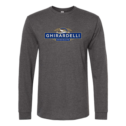 Men's Ghirardell Logo Cotton Long Sleeve T-Shirt