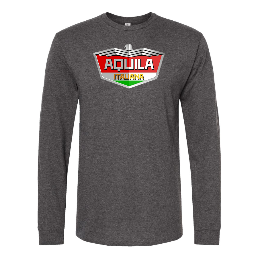 Men's Aquila Italiana  Logo Cotton Long Sleeve T-Shirt