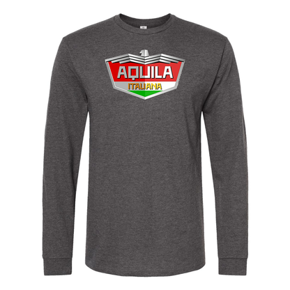 Men's Aquila Italiana  Logo Cotton Long Sleeve T-Shirt