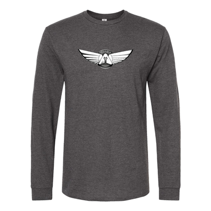 Men's Yuanhang Logo  Cotton Long Sleeve T-Shirt