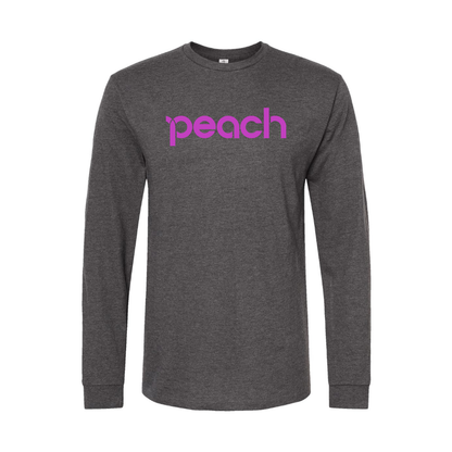 Men's Peach Aviation Logo Long Sleeve T-Shirt