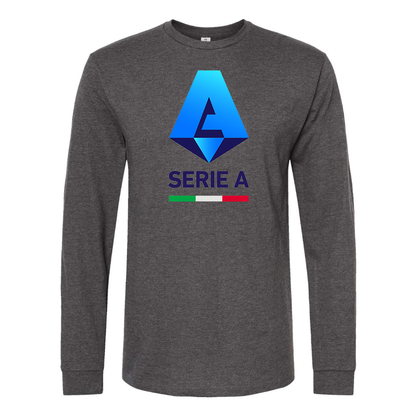 Men's Italian Serie A Logo Cotton Long Sleeve T-Shirt