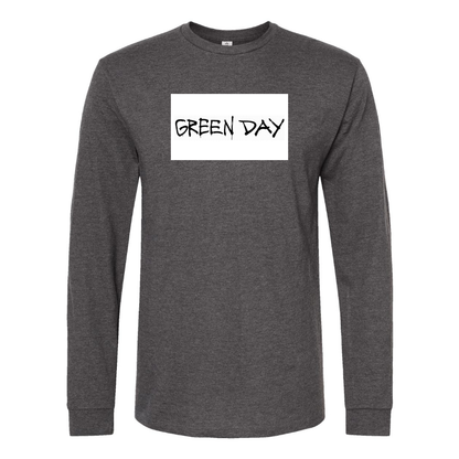 Men's Green Day Logo Cotton Long Sleeve T-Shirt