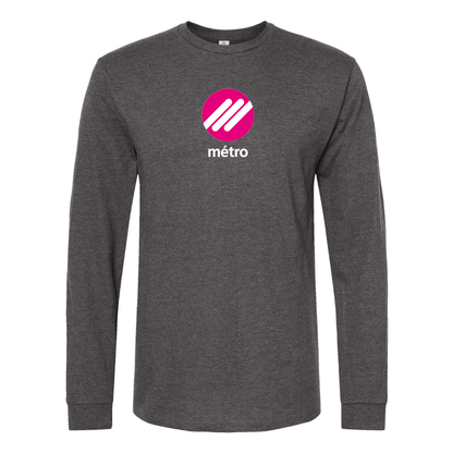 Men's Lausanne Métro Logo  Cotton Long Sleeve T-Shirt