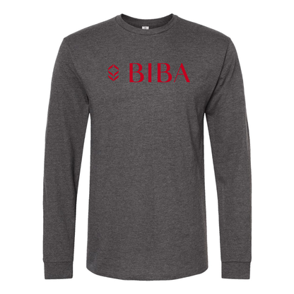 Men's Biba Logo Cotton Long Sleeve T-Shirt