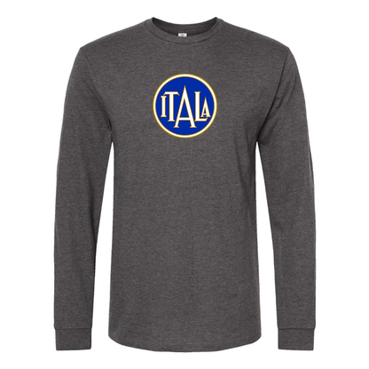 Men's  Itala Logo Cotton Long Sleeve T-Shirt