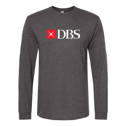 Men's DBS Bank Logo Cotton Long Sleeve T-Shirt