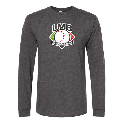 Men's Liga Mexicana de Béisbol Logo Cotton Long Sleeve T-Shirt