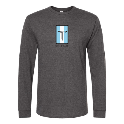 Men's De Tomaso Logo Cotton Long Sleeve T-Shirt