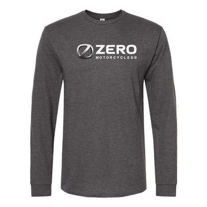 Men's Zero Motorcycles Logo Cotton Long Sleeve T-Shirt