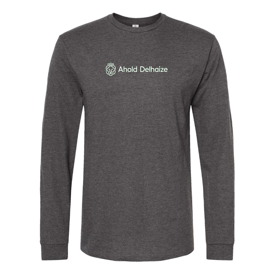 Men's Ahold Delhaize Vertical Logo  Cotton Long Sleeve T-Shirt