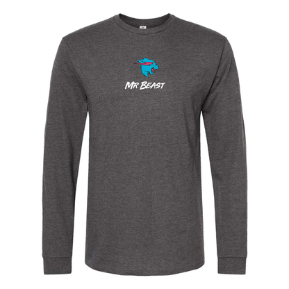 Men's  Mr Beast Logo Cotton Long Sleeve T-Shirt
