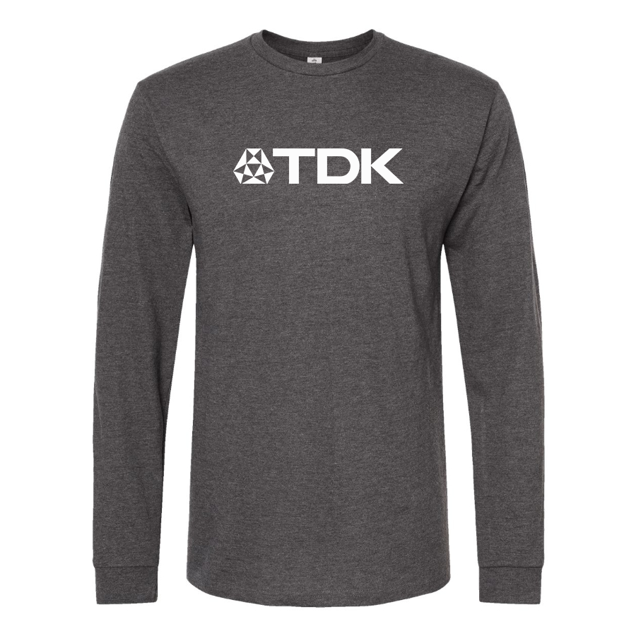 Men's  TDK Logo Cotton Long Sleeve T-Shirt