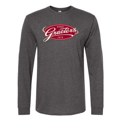 Men's Graeters Logo Cotton Long Sleeve T-Shirt