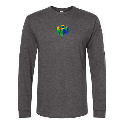 Men's   Nintendo N64   Logo Cotton Long Sleeve T-Shirt
