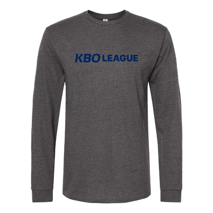 Men's KBO League Logo Cotton Long Sleeve T-Shirt