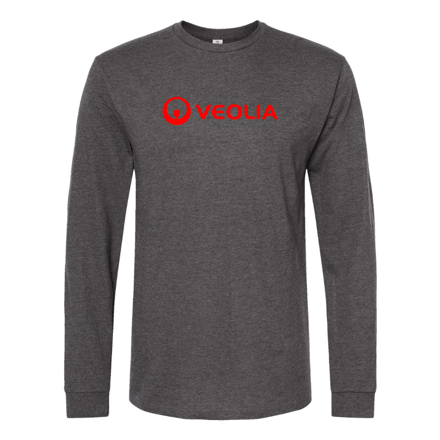 Men's Veolia Logo  Cotton Long Sleeve T-Shirt