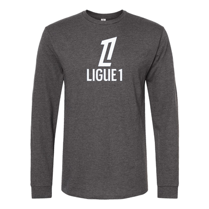 Men's Ligue 1 Logo Cotton Long Sleeve T-Shirt