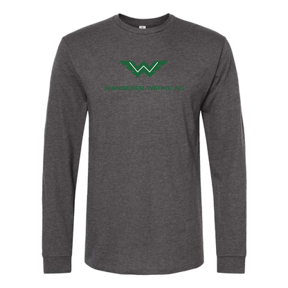 Men's Wanderer Werke Logo  Cotton Long Sleeve T-Shirt