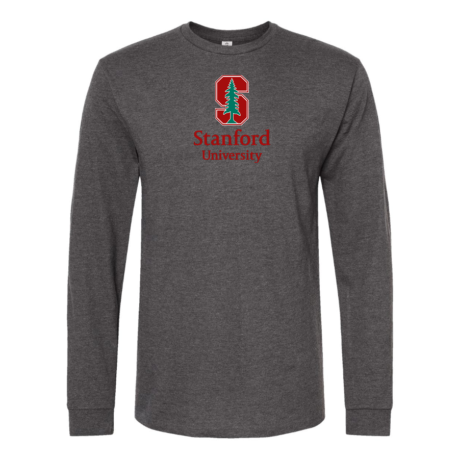 Men's Stanford University Logo  Cotton Long Sleeve T-Shirt
