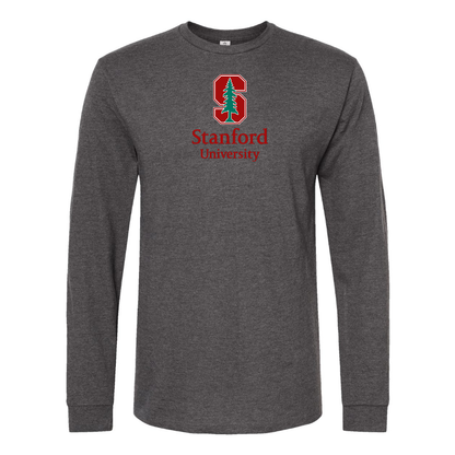 Men's Stanford University Logo  Cotton Long Sleeve T-Shirt
