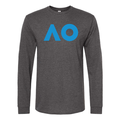 Men's Australian Open Logo Cotton Long Sleeve T-Shirt