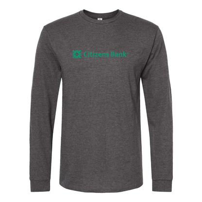 Men's Citizens Bank Logo Cotton Long Sleeve T-Shirt