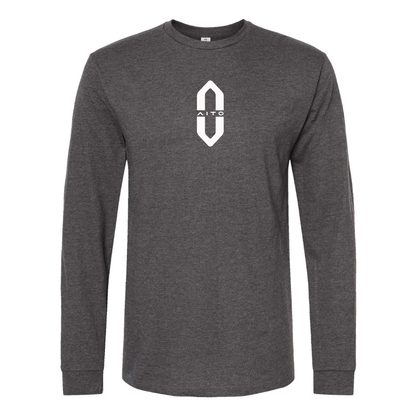 Men's Aito Logo Cotton Long Sleeve T-Shirt