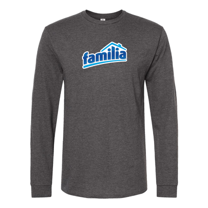 Men's Familia Logo Cotton Long Sleeve T-Shirt