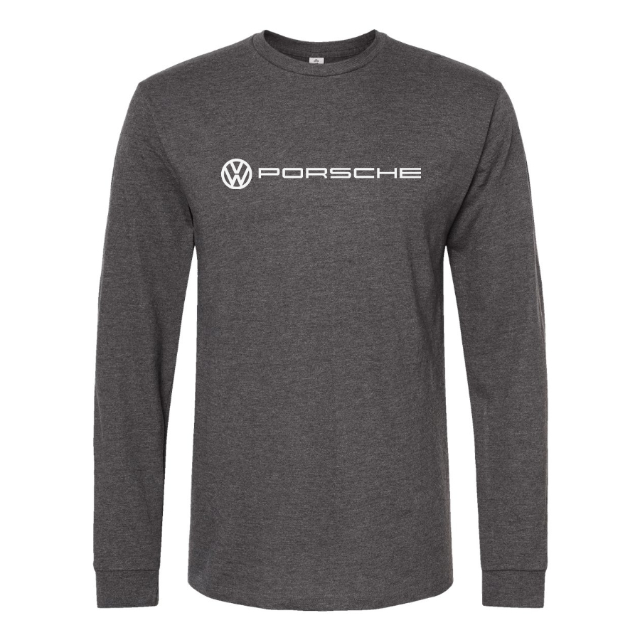 Men's VW Porsche Logo  Cotton Long Sleeve T-Shirt