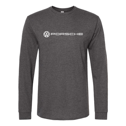 Men's VW Porsche Logo  Cotton Long Sleeve T-Shirt