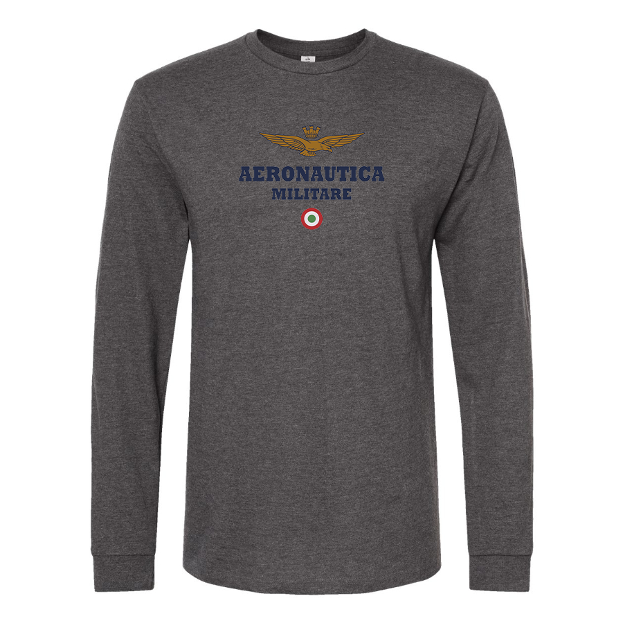 Men's Aeronautica Militare Logo Cotton Long Sleeve T-Shirt