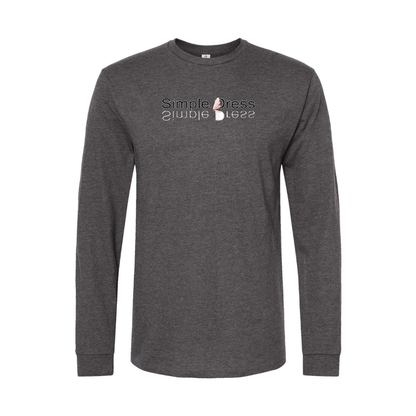 Men's Simple Dress Logo Long Sleeve T-Shirt