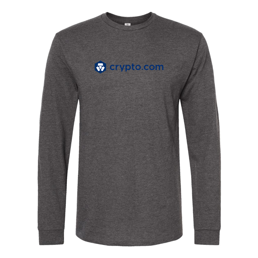 Men's Crypto.Com  Logo Cotton Long Sleeve T-Shirt