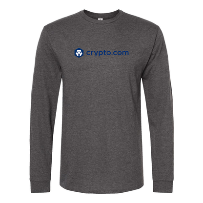 Men's Crypto.Com  Logo Cotton Long Sleeve T-Shirt