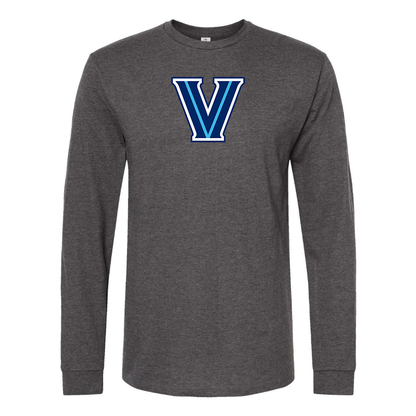Men's Villanova Wildcats Logo  Cotton Long Sleeve T-Shirt