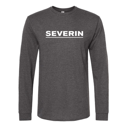 Men's Severin Logo  Cotton Long Sleeve T-Shirt
