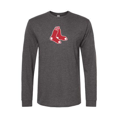 Men's Long Boston Red Sox Logo Sleeve T-Shirt