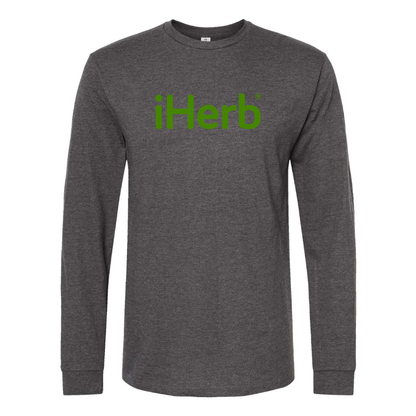 Men's iHerb Logo Cotton Long Sleeve T-Shirt