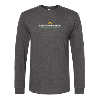 Men's Sesame Workshop Logo  Cotton Long Sleeve T-Shirt