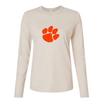 BELLA CANVAS Clemson Tigers Jersey Long Sleeve Tee