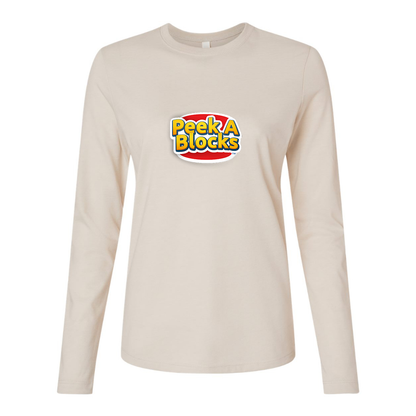 BELLA CANVAS  Peek A Blocks Jersey Long Sleeve Tee