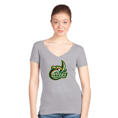 Women's Charlotte 49ers Next Level V-Neck T-Shirt
