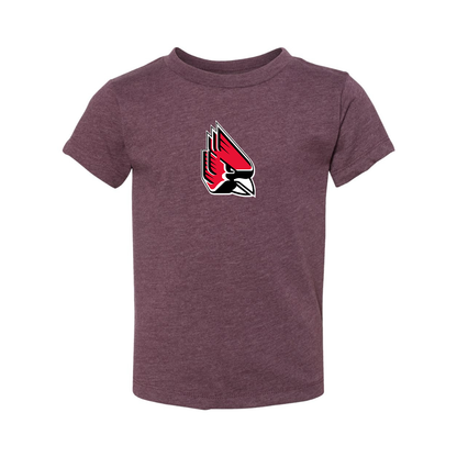 Ball State Cardinals BELLA  CANVAS Toddler Jersey Tee
