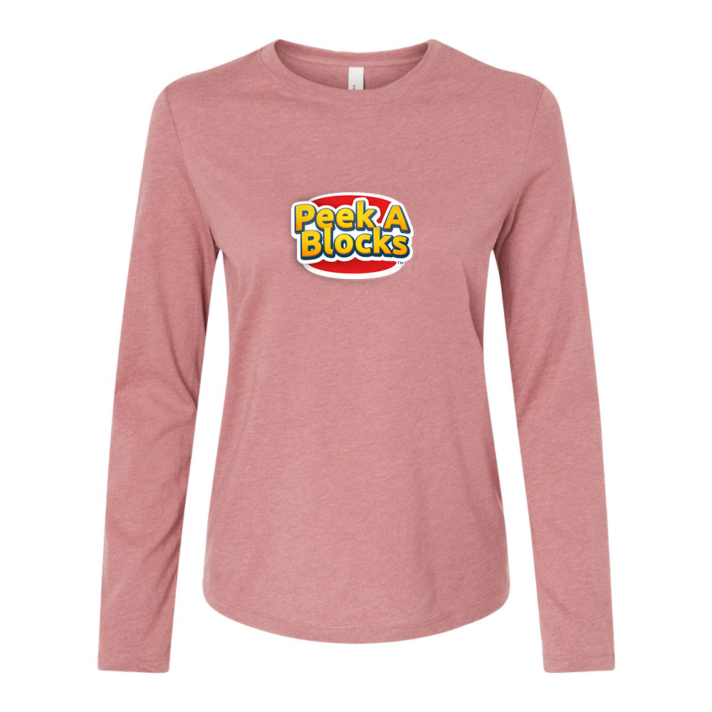 BELLA CANVAS  Peek A Blocks Jersey Long Sleeve Tee