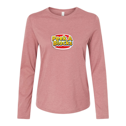BELLA CANVAS  Peek A Blocks Jersey Long Sleeve Tee