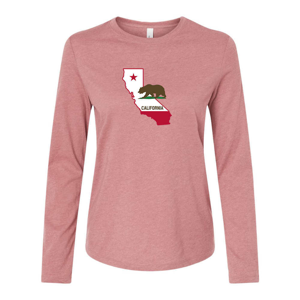 BELLA CANVAS  California Bear Map Jersey Long Sleeve Tee
