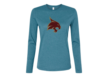 BELLA CANVAS Women’s Texas State Bobcats Jersey Long Sleeve Tee